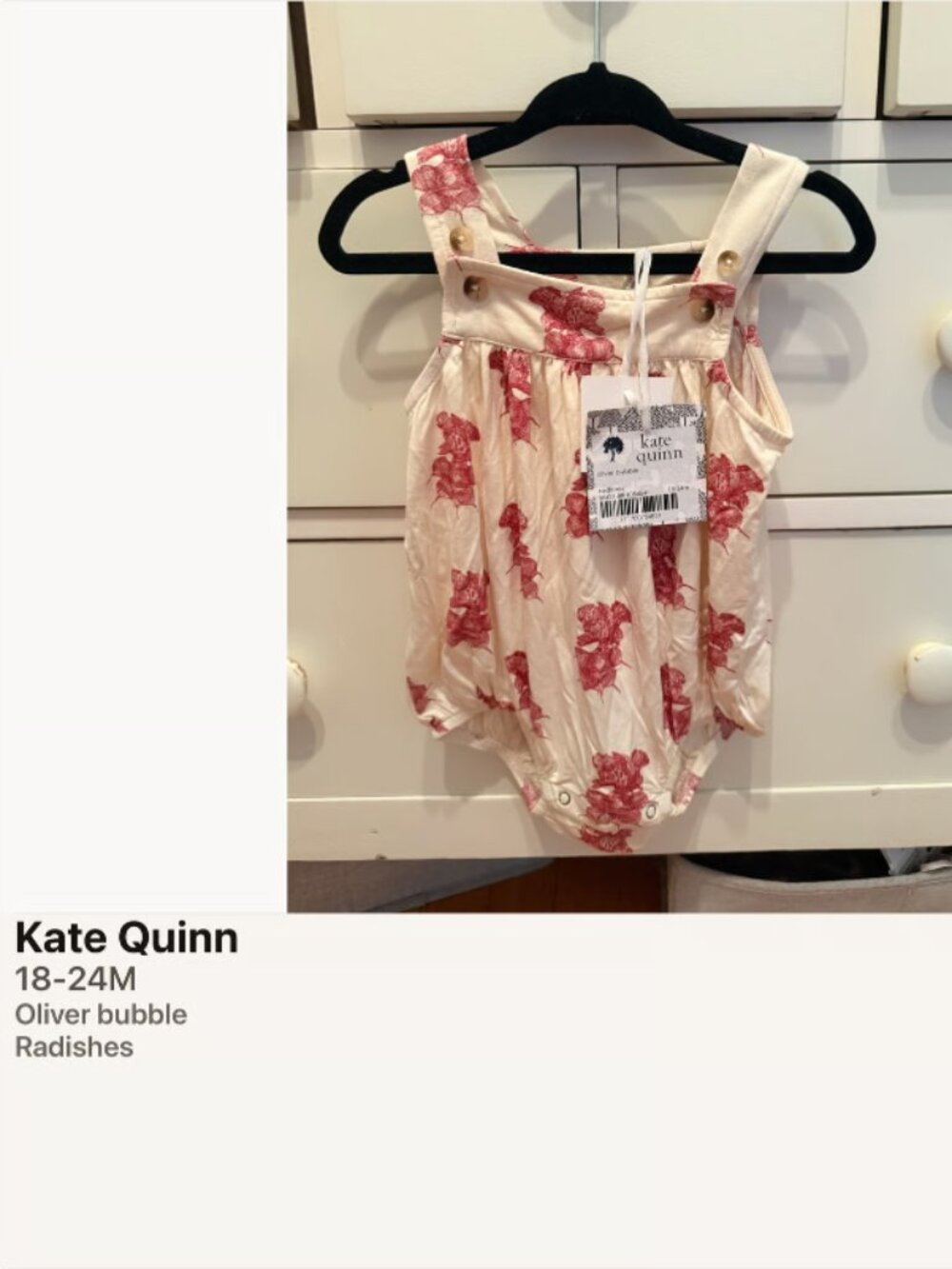 kate quinn oliver bubble in radish print